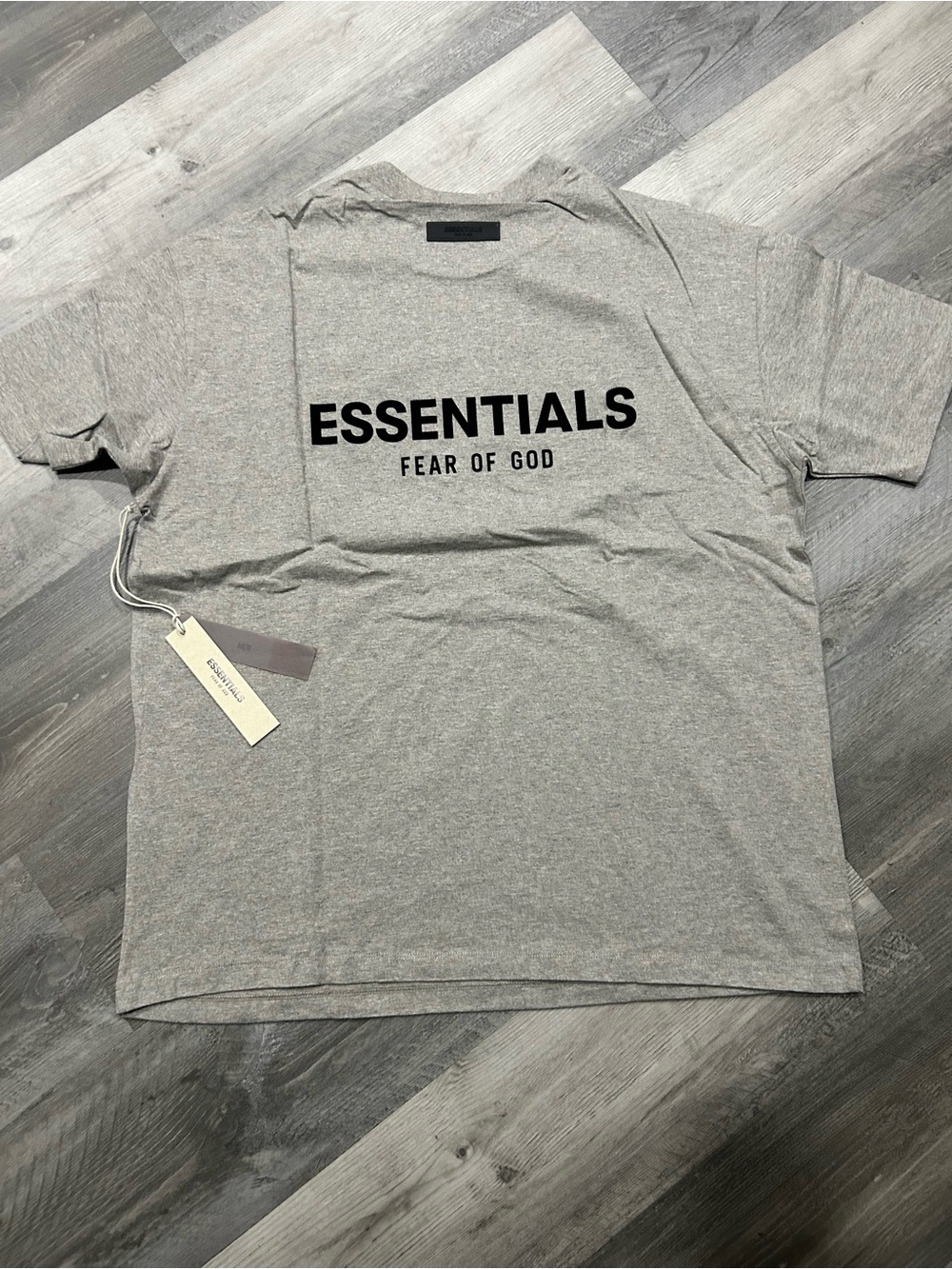 Essentials Men's Grey Logo Short Sleeve Tee